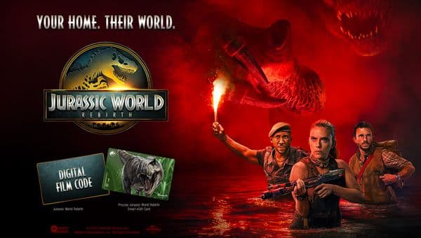 You could win a Jurassic World Rebirth Digital Movie Night Pack